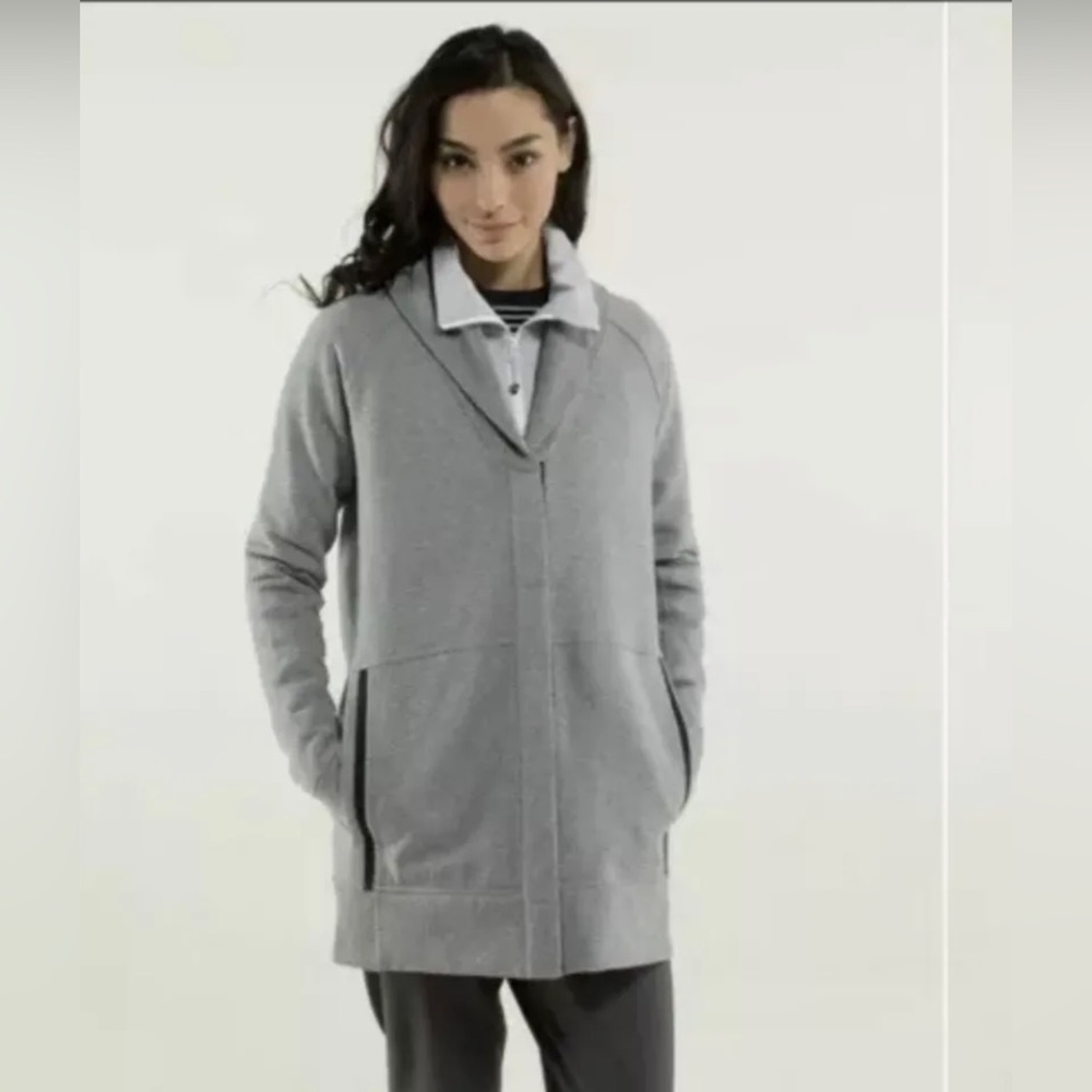 Lululemon Yin To My Yang Cardi Gray Sweatshirt Jacket - Picture 9 of 11